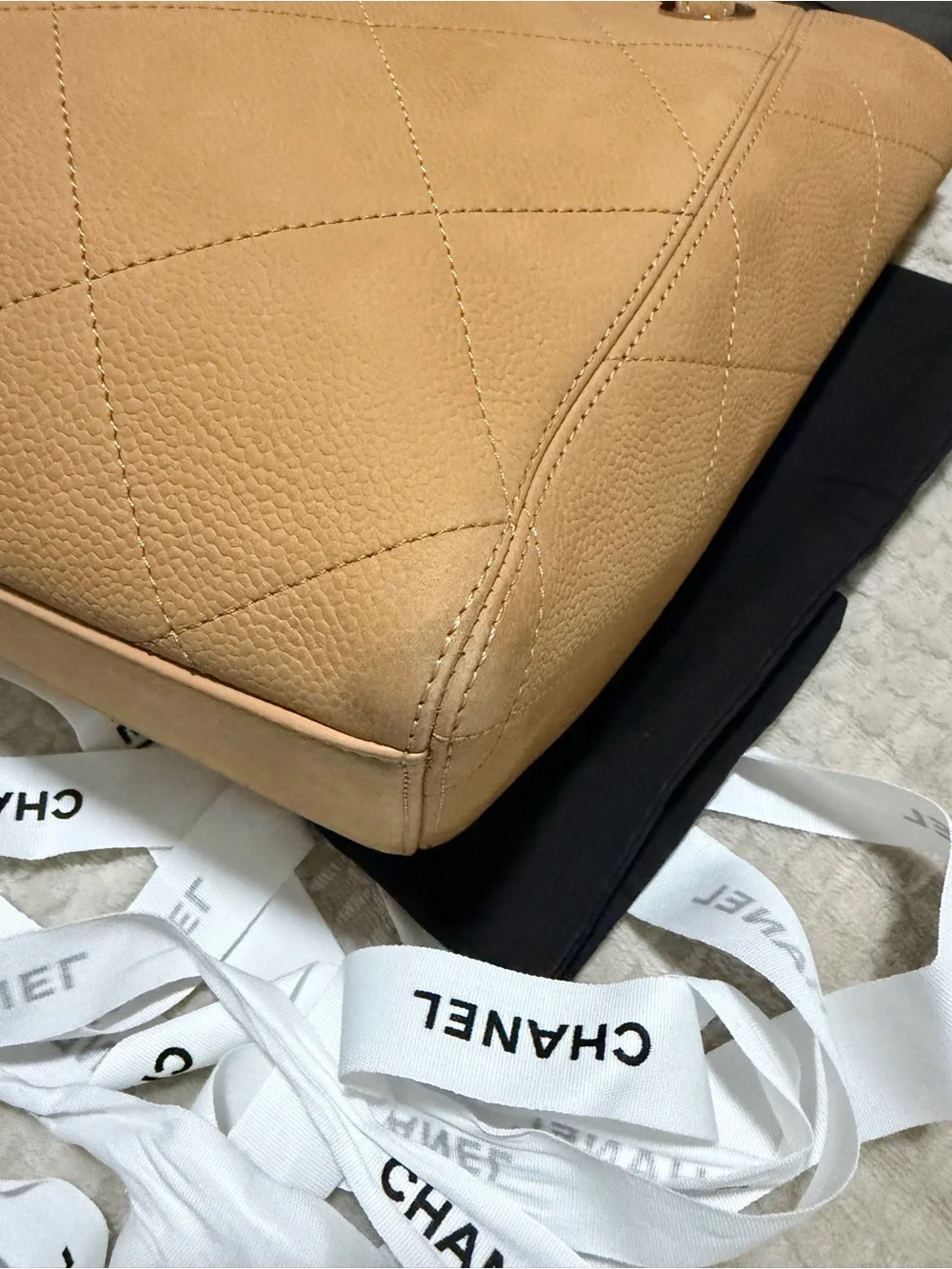 CHANEL Large Beige Shopping Tote